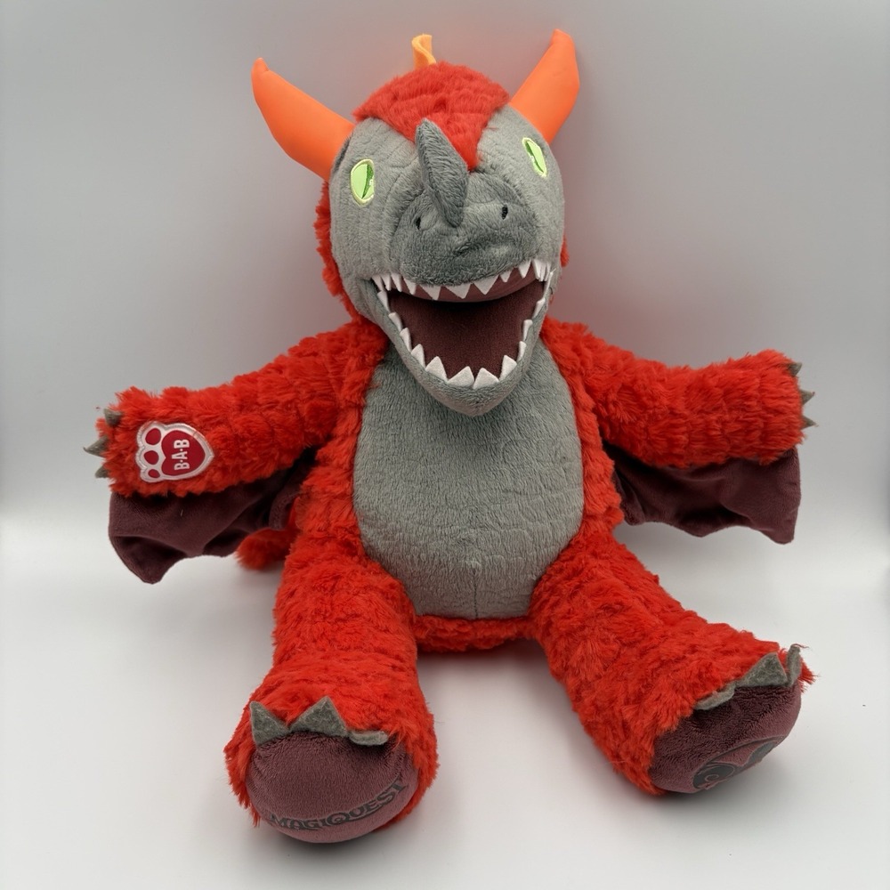 Build A Bear MagiQuest Charlock Red Dragon Plush